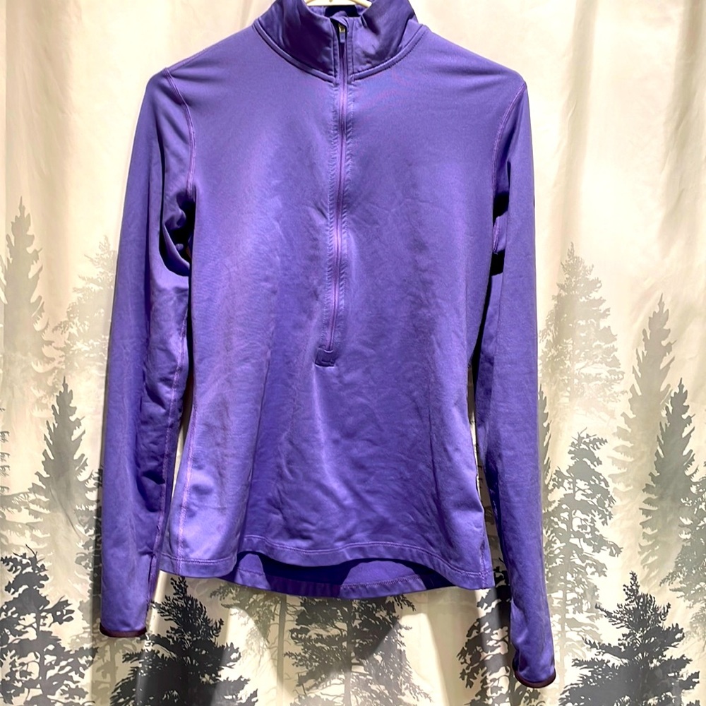 Nike purple running zip up with thumb holes